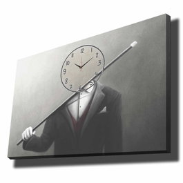 Wallity Reloj de pared decorativo de lienzo 70x100 cm